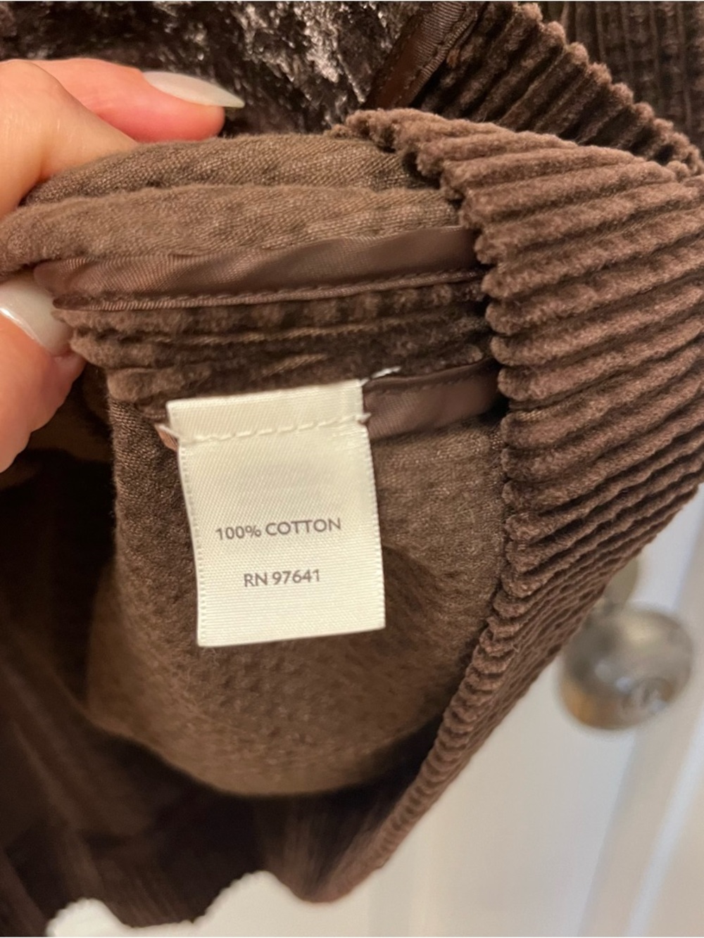 J.Jill Women Brown Corduroy Button-Front Jacket with Velvet Trim Size Medium - Picture 5 of 14